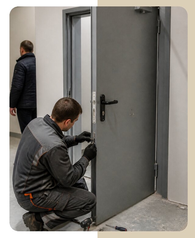 Ремонт противопожарной двери в Скопине по цене 6774 р. | ДвериЛегко-Скп
